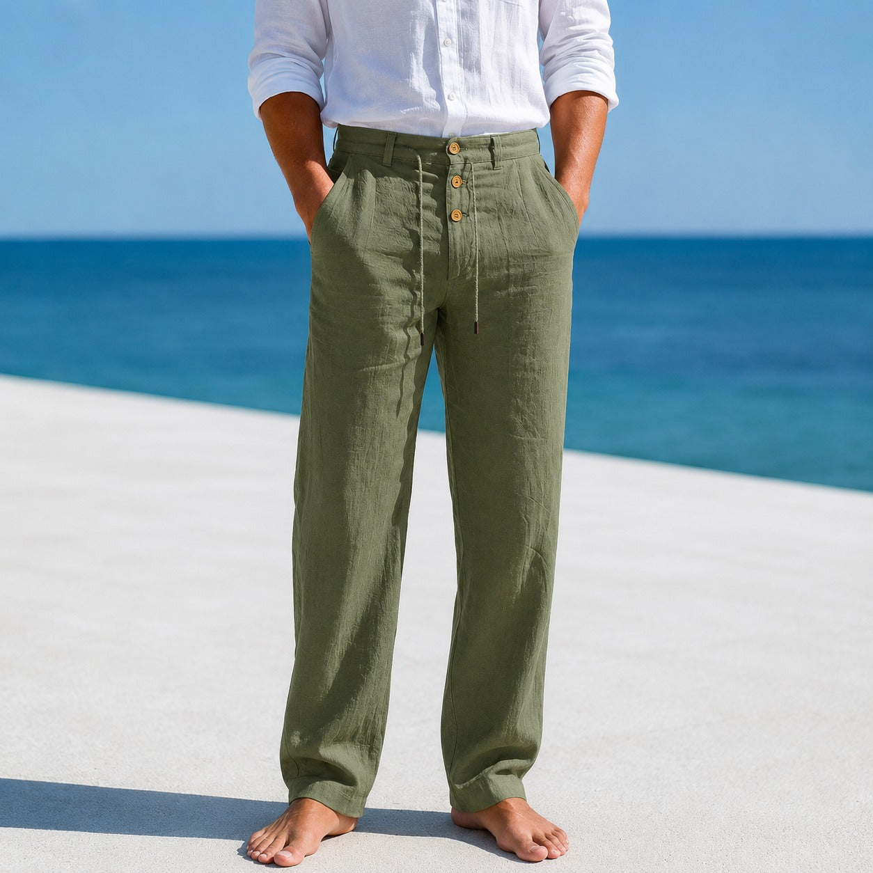 Austin - Pantalones Ligeros con Cordón
