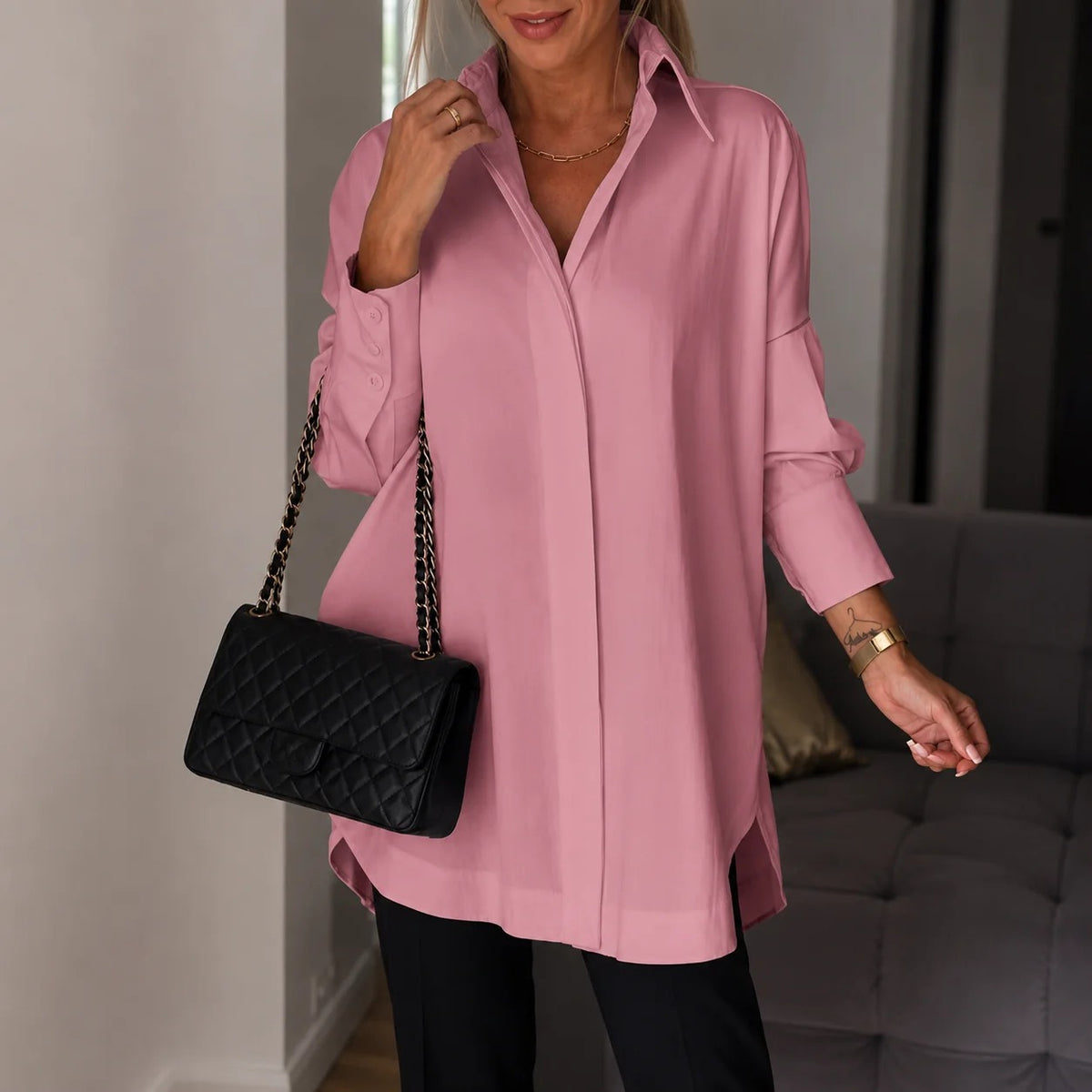 Lauren - Camisa Elegante de Manga Larga