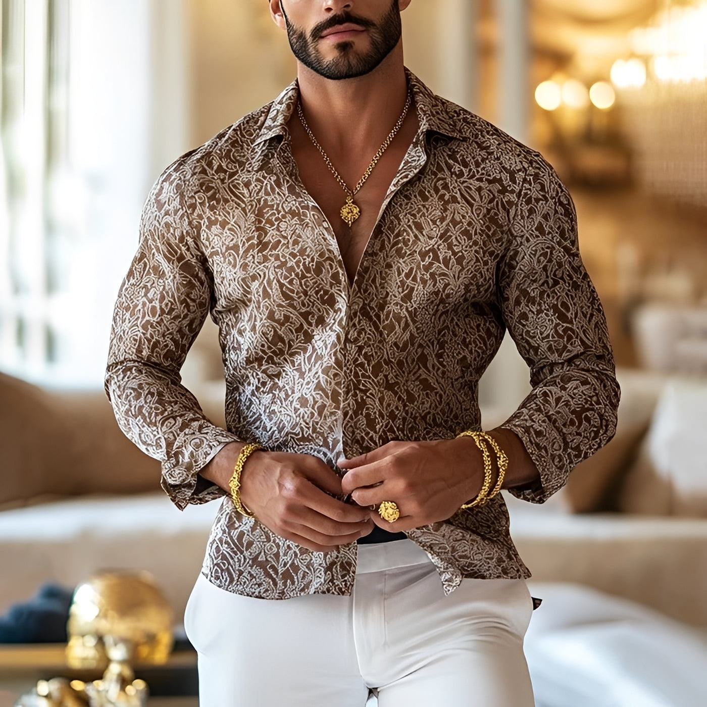 Tim - Camisa Clásica de Manga Larga