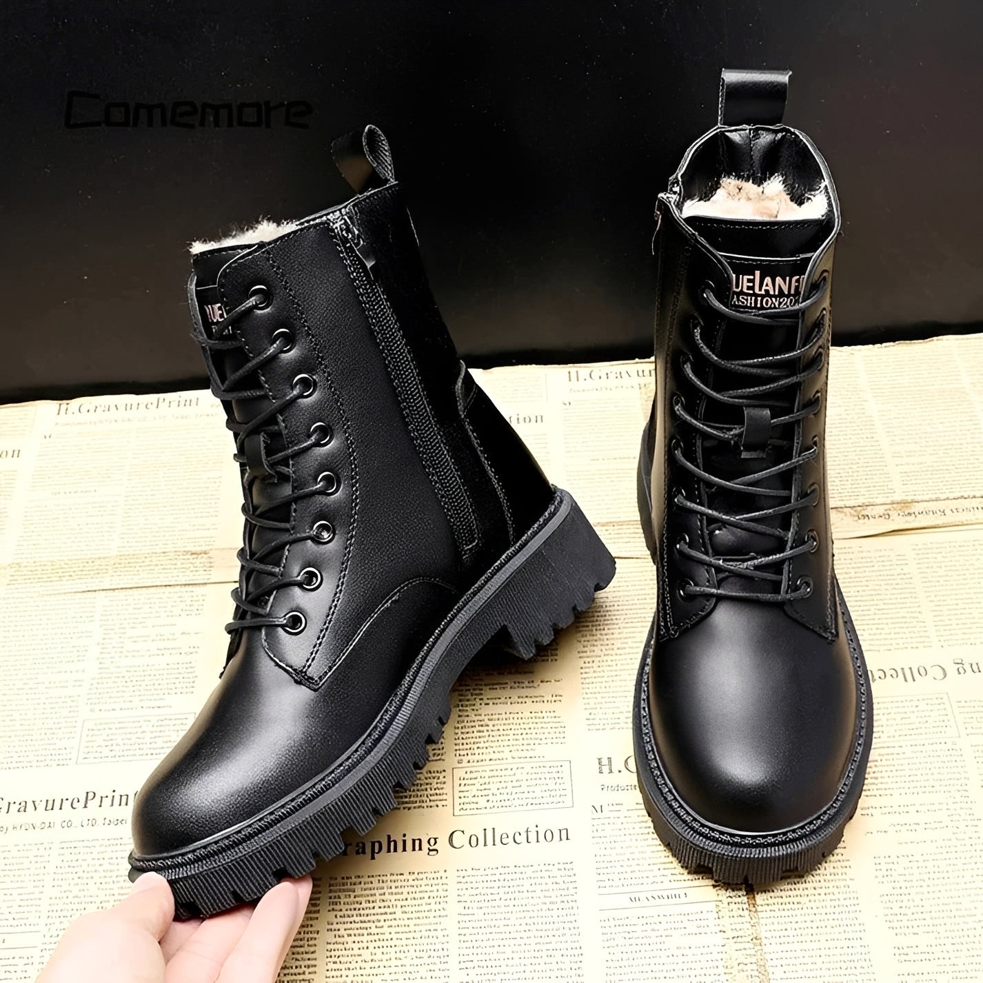 Adelpha - Botas negras de invierno para días fríos