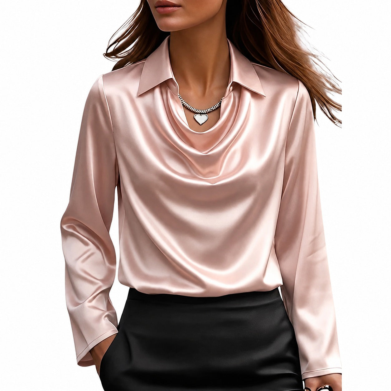 Dionne - Blusa elegante de manga larga para mujeres