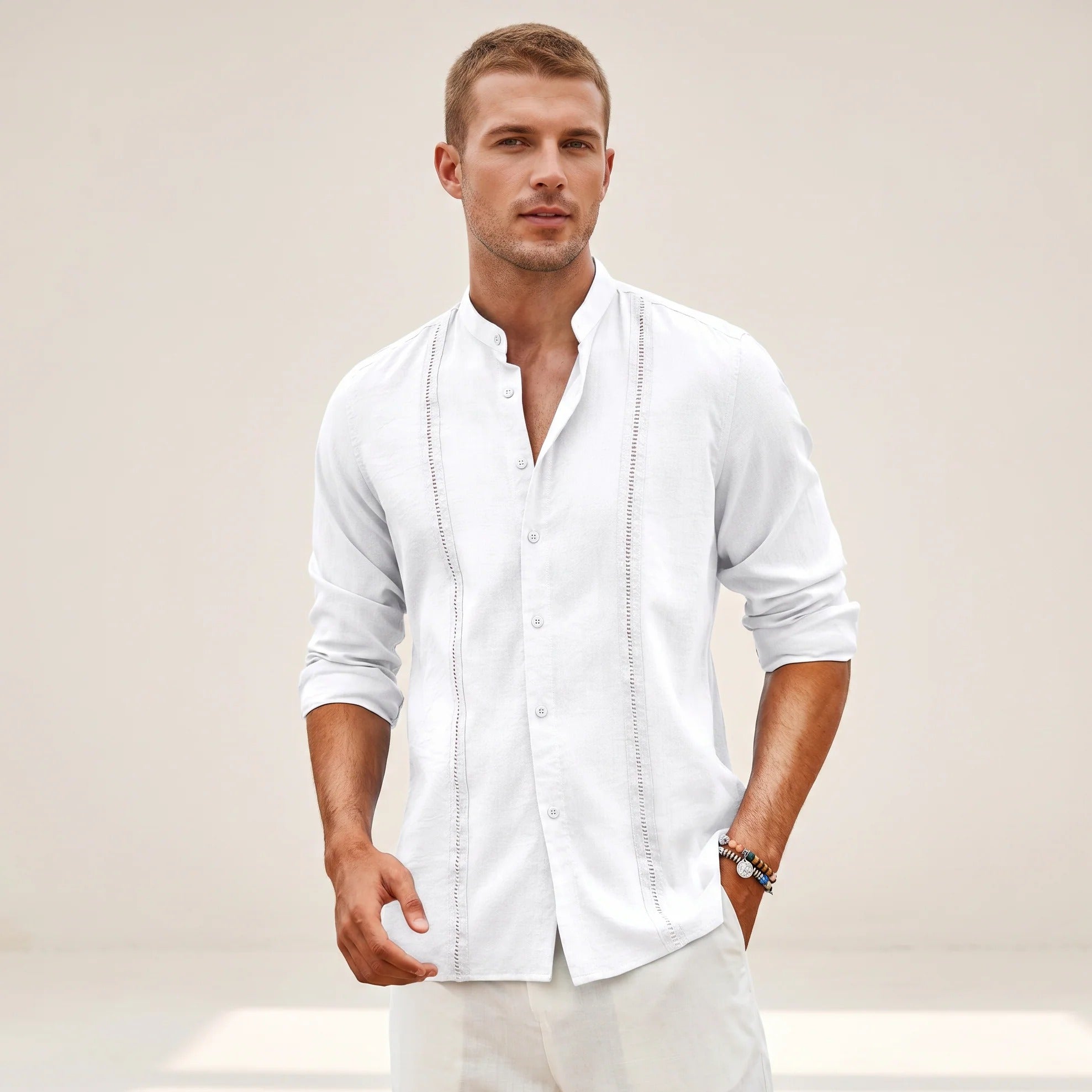 Olivier - Camisa Elegante Bordada