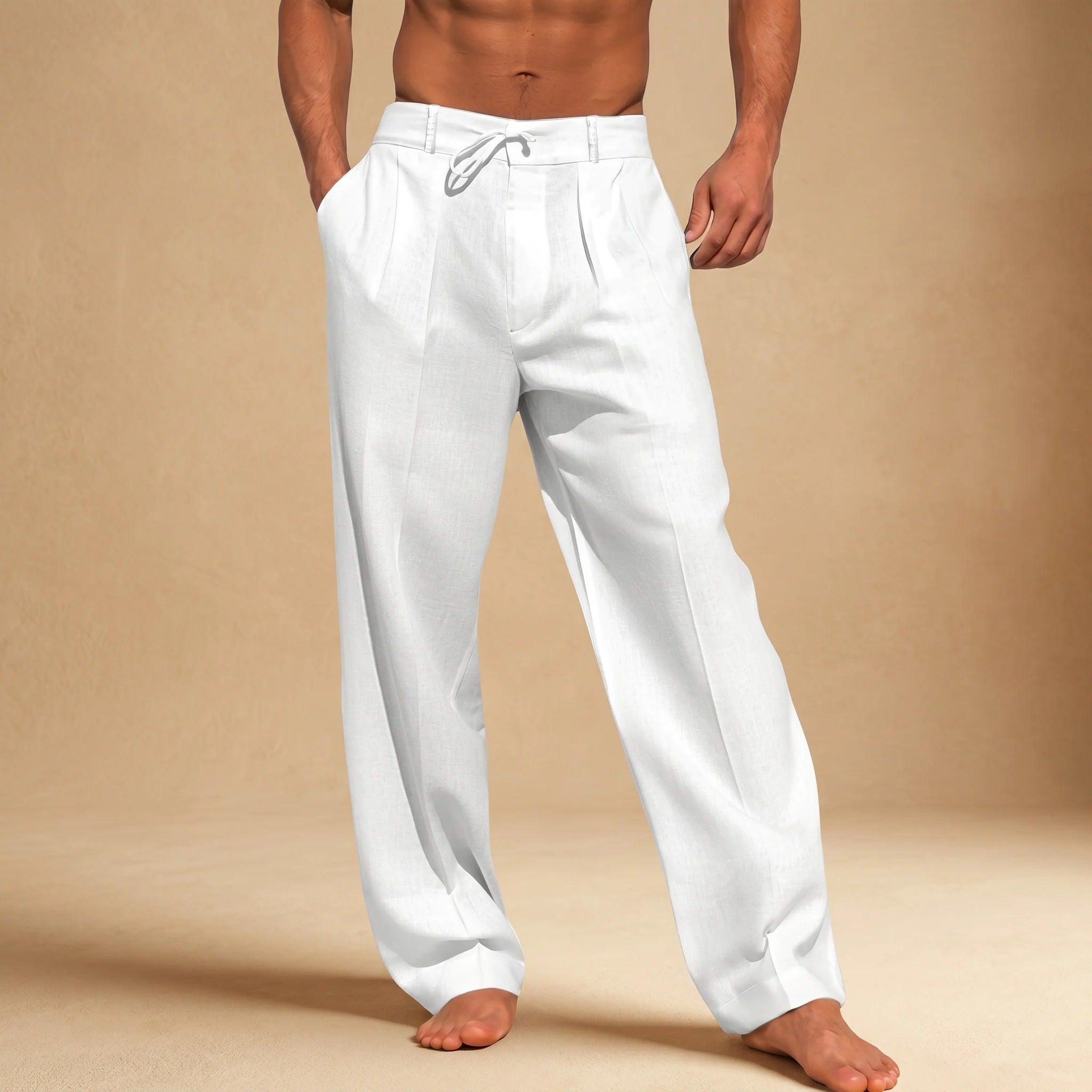 Alfie - Pantalones Cómodos de Pierna Recta