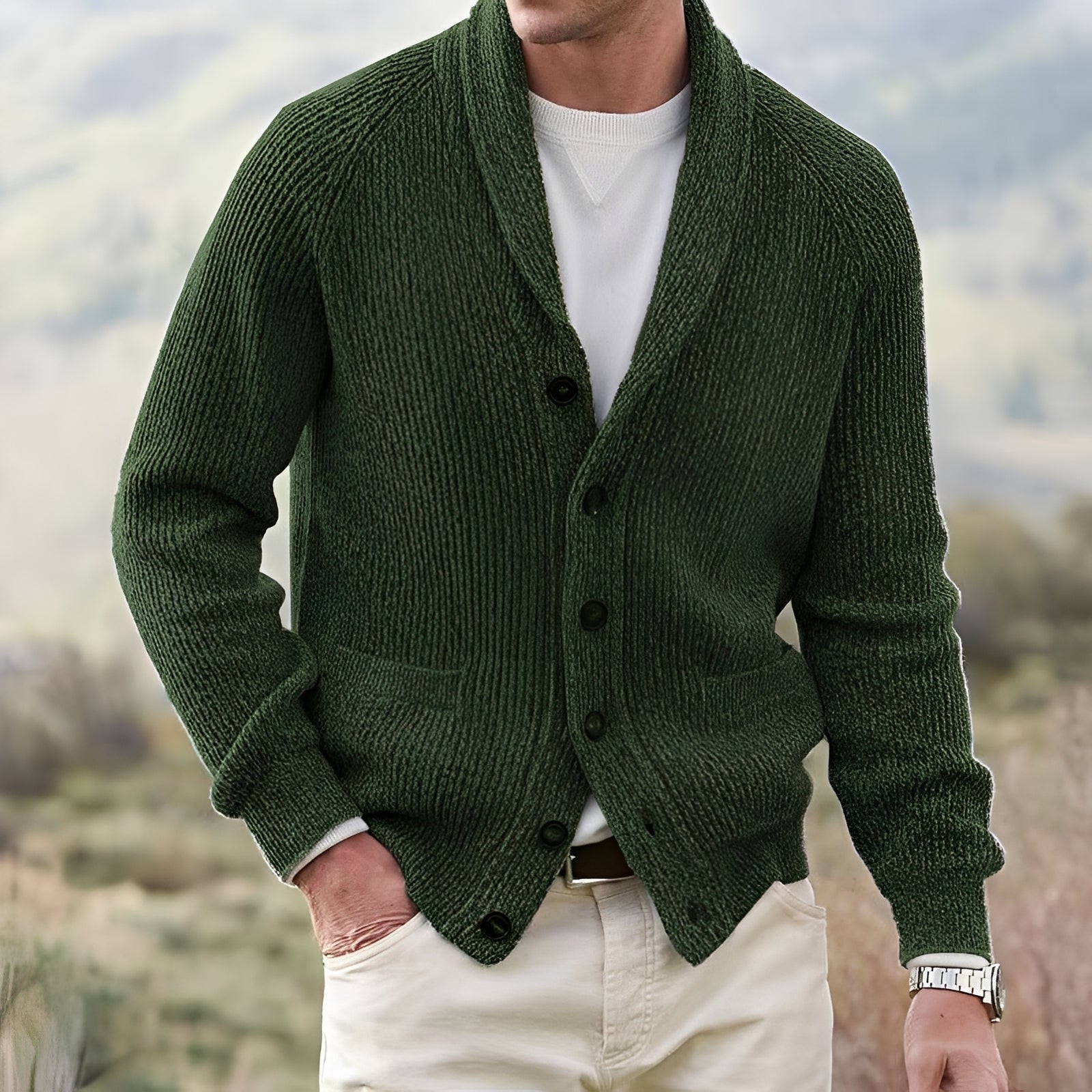 Winton - Cárdigan clásico para hombres