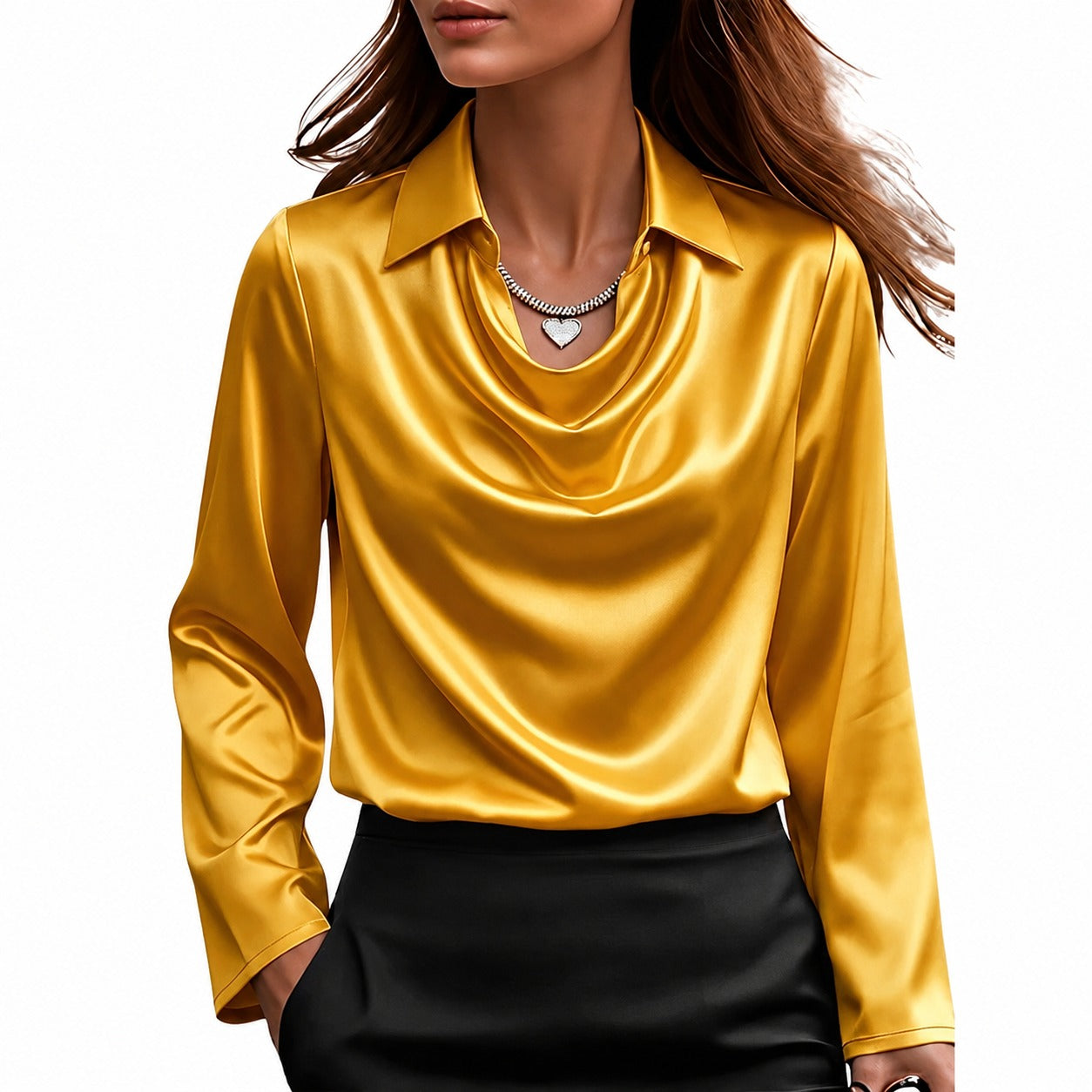 Dionne - Blusa elegante de manga larga para mujeres