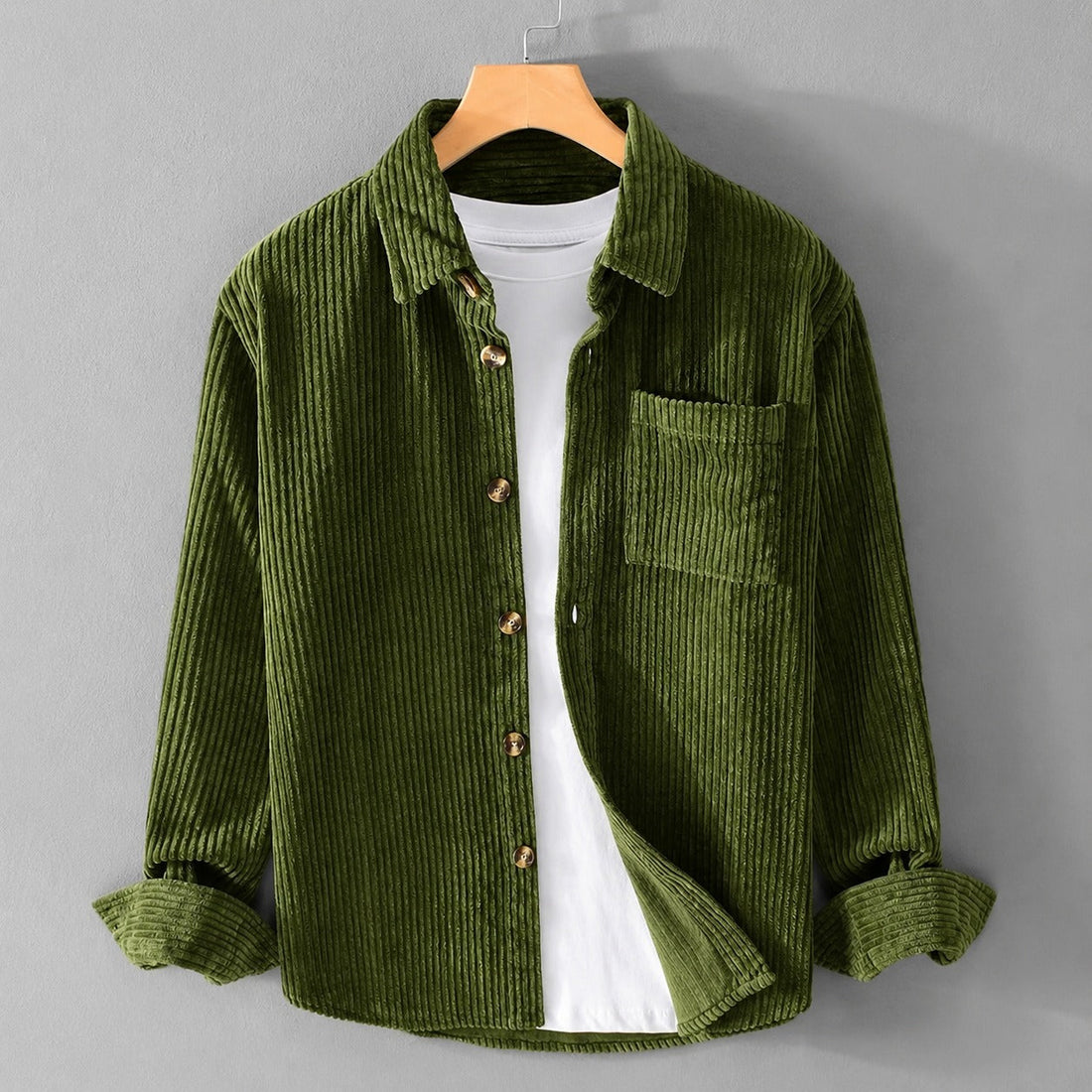 Ronald - Camisa sencilla con bolsillo para hombres