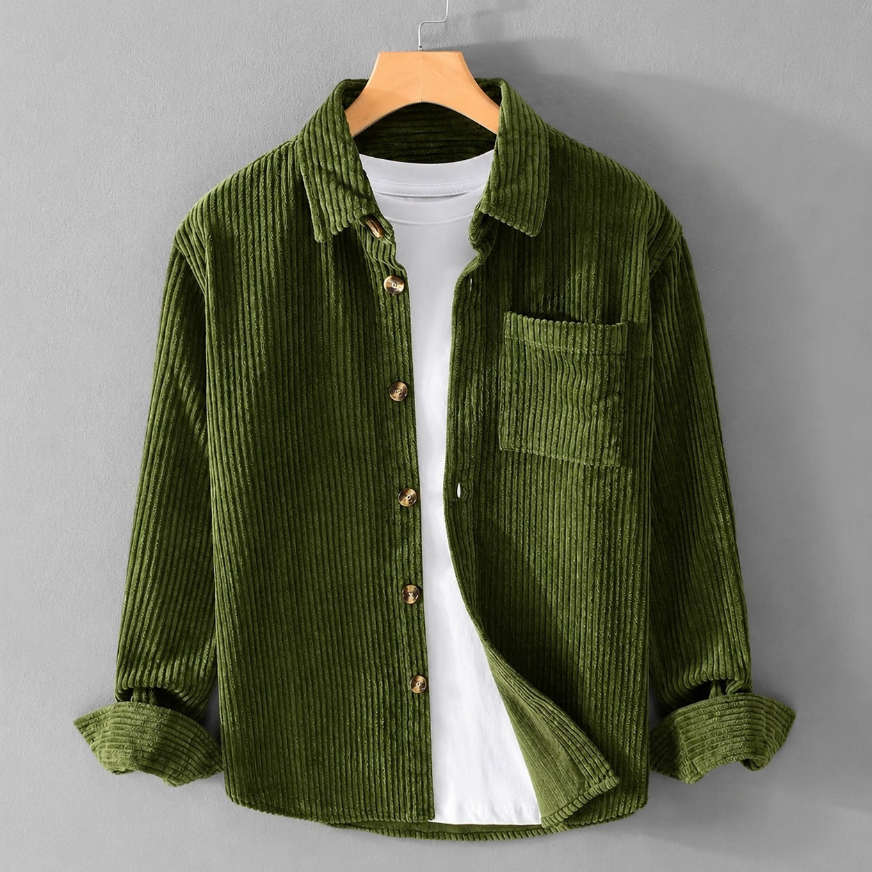 Ronald - Camisa sencilla con bolsillo para hombres