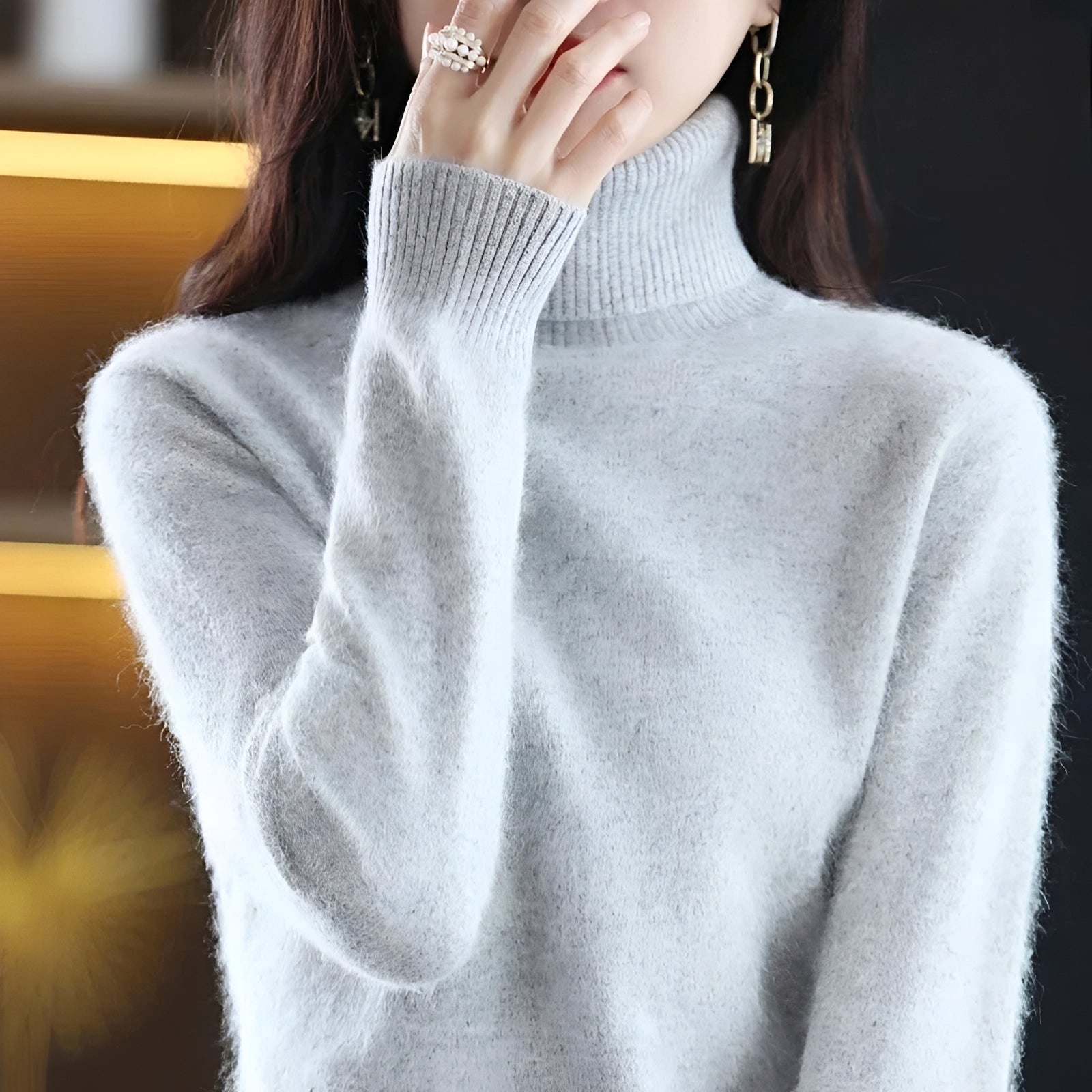 Letizia - Suéter elegante de cuello alto