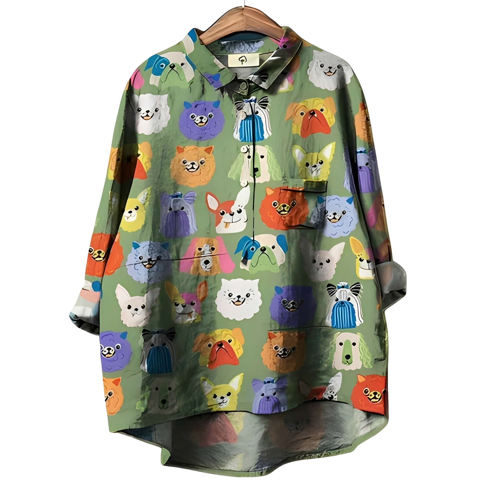 Eyden - Blusa estampada de manga larga para mujer