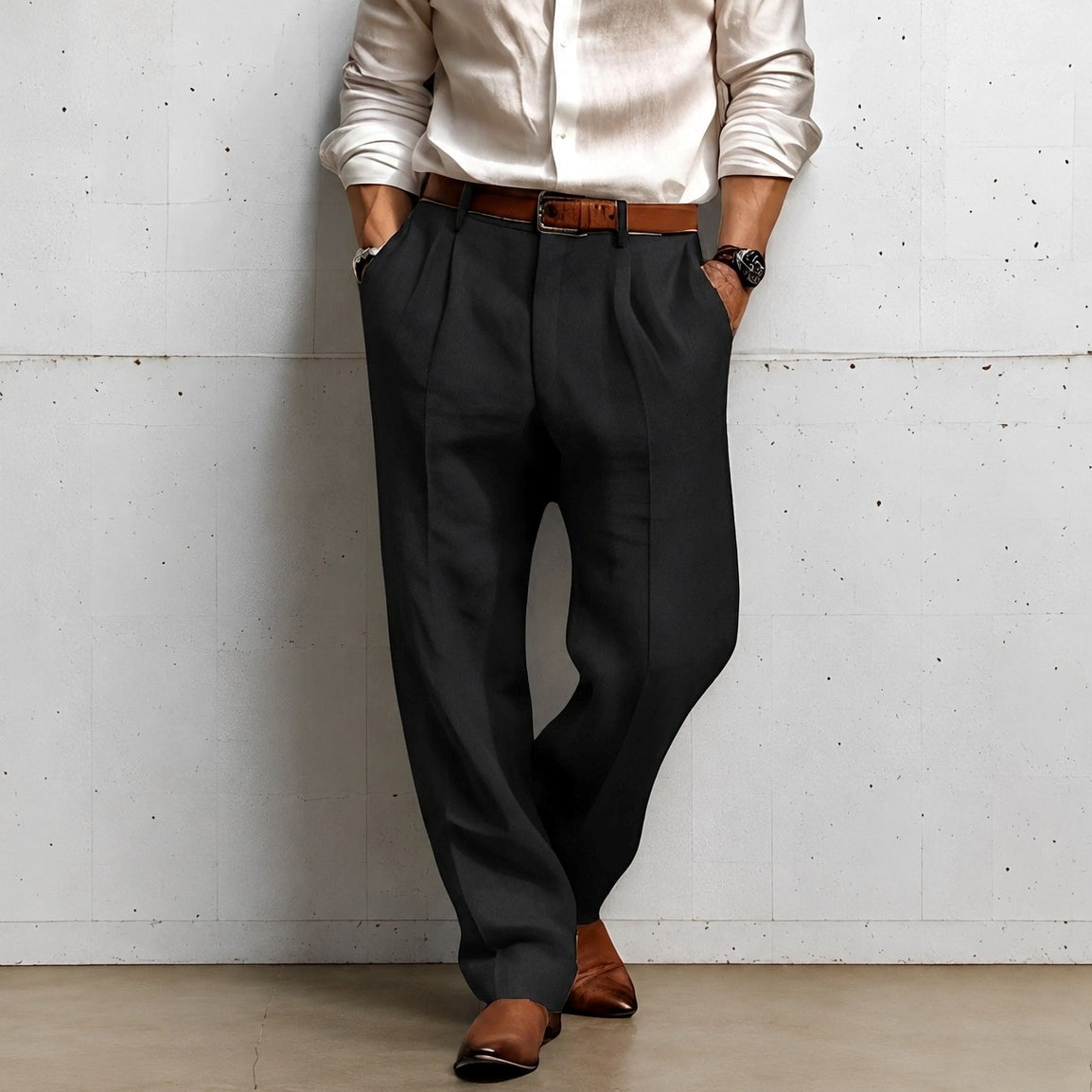 Aaden - Pantalones casuales de corte holgado para hombres