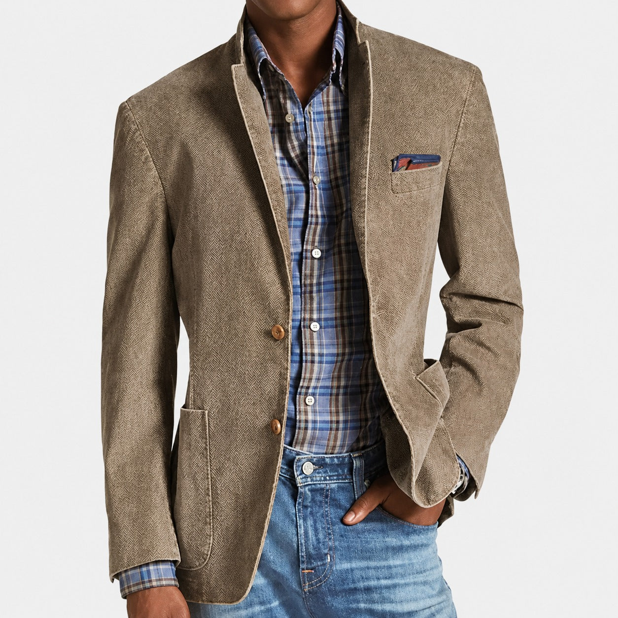 Marco - Blazer Retro de Una Sola Botonadura