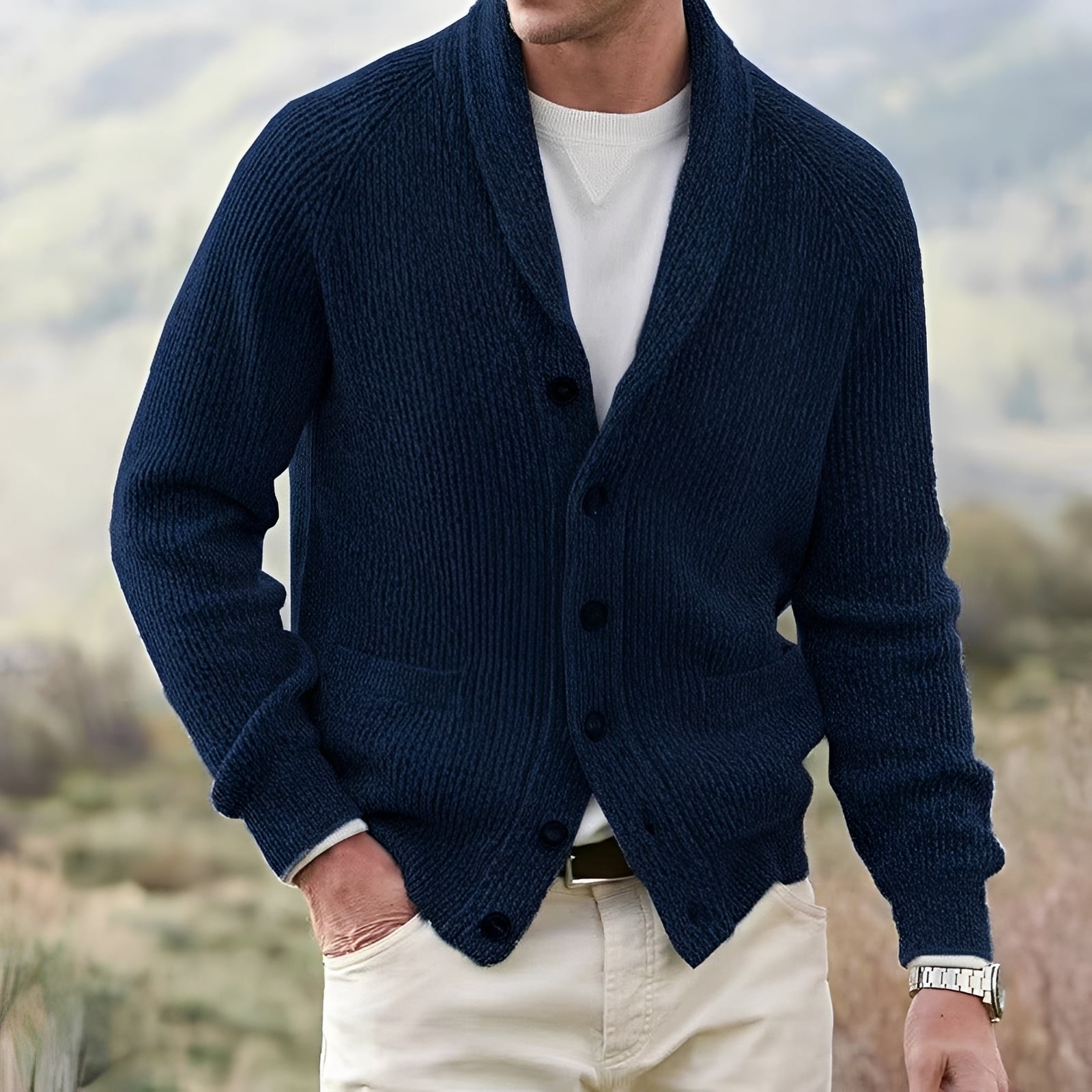 Winton - Cárdigan clásico para hombres