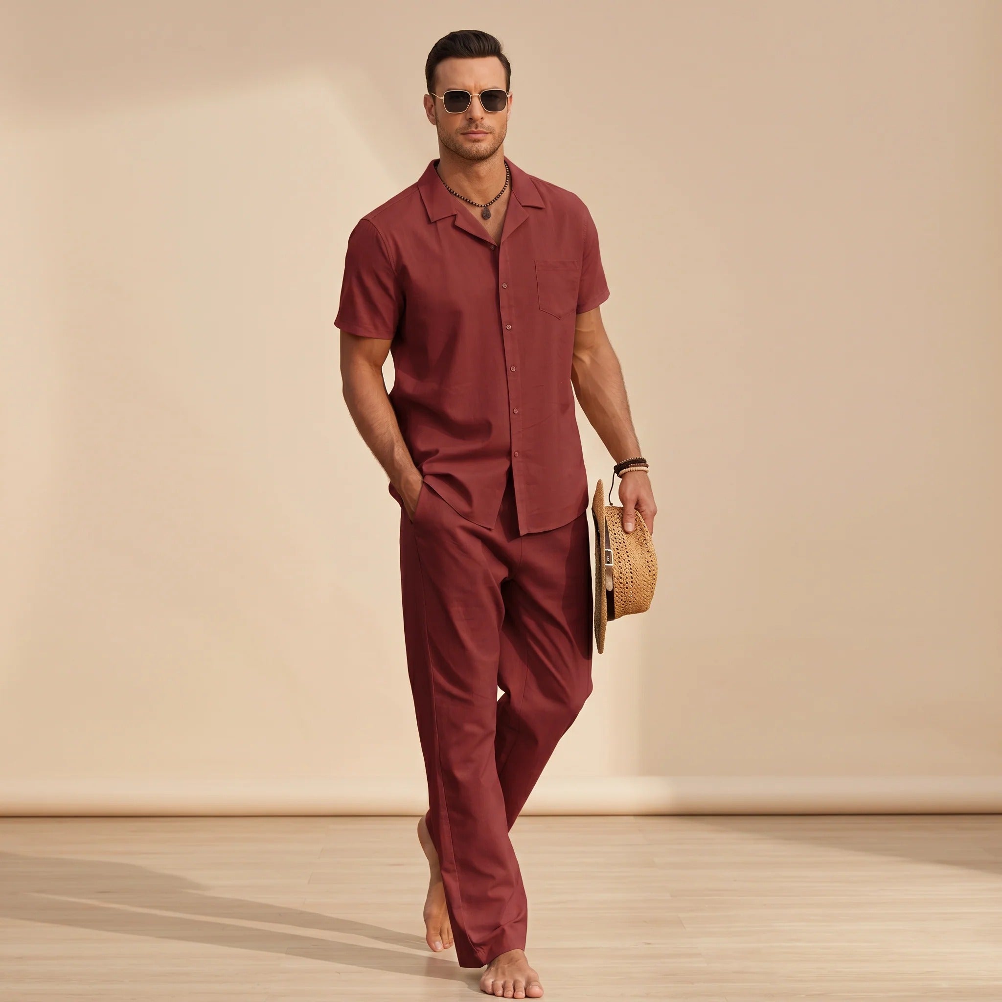 Hampton - Conjunto de Camisa Relajada y Cómoda