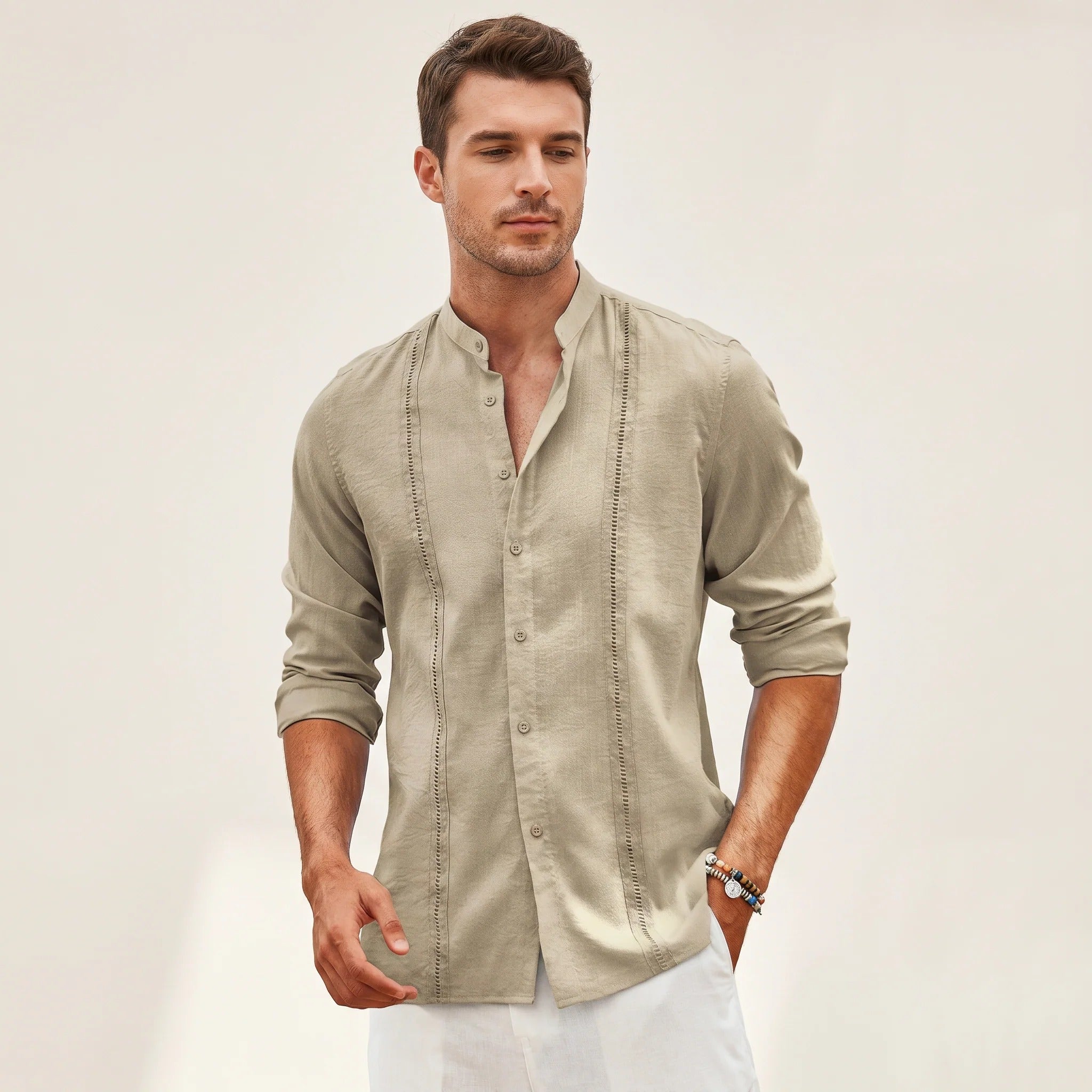 Olivier - Camisa Elegante Bordada