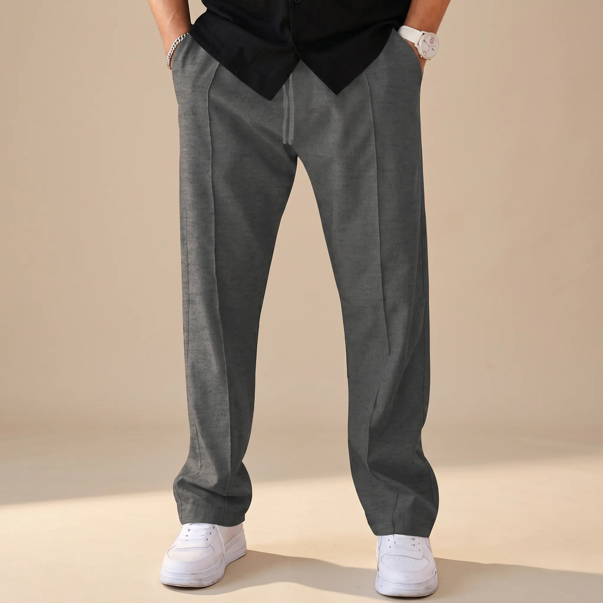 Chandler - Pantalones Jogger Rectos Minimalistas