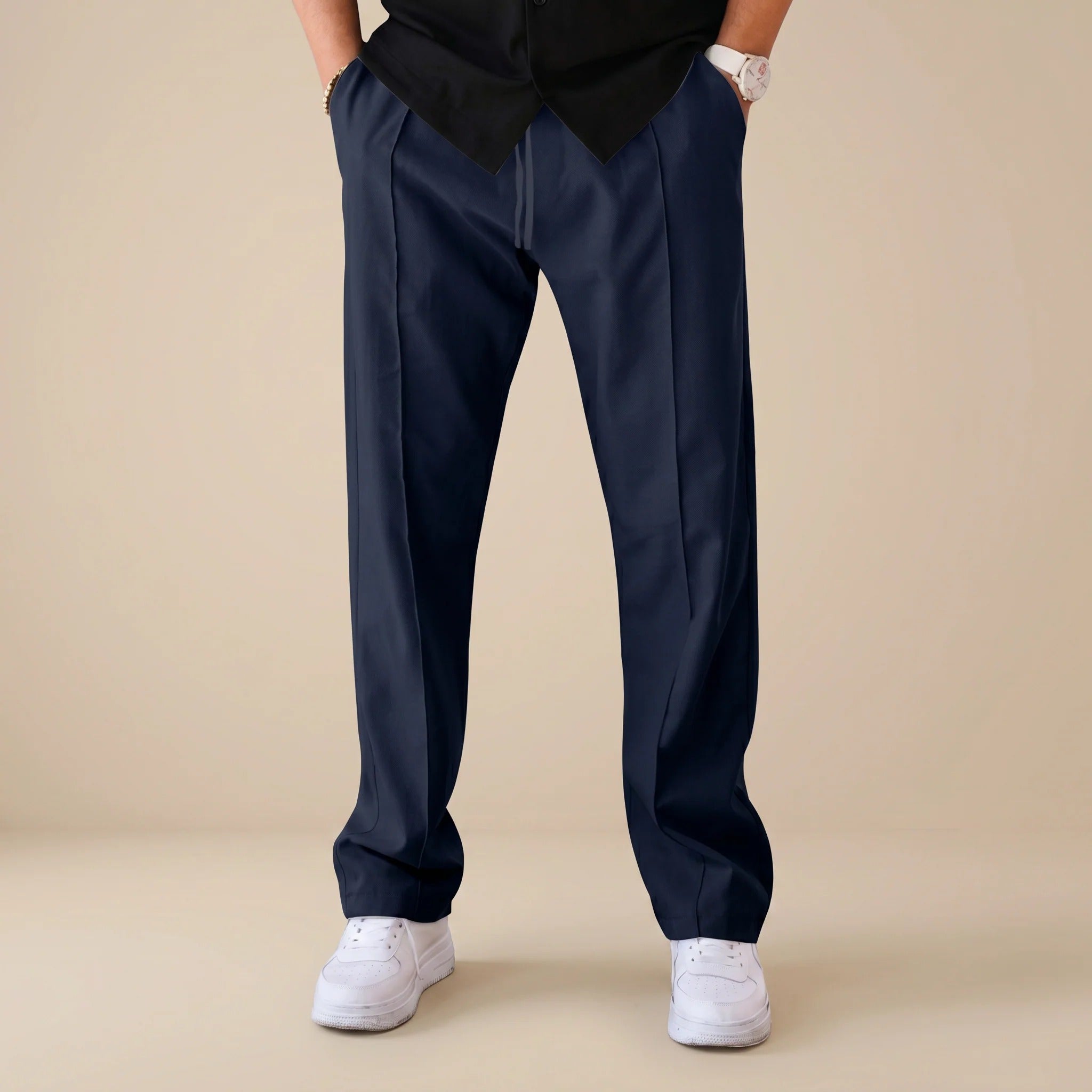 Chandler - Pantalones Jogger Rectos Minimalistas