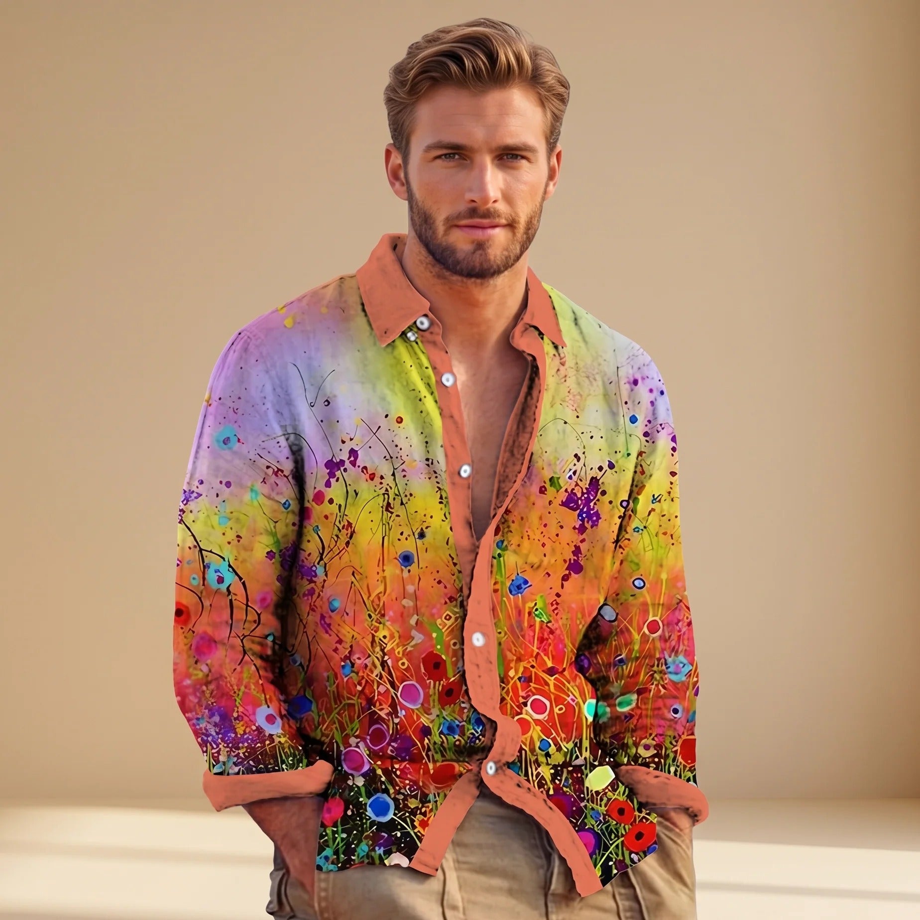 Devon - Camisa Holgada y Colorida
