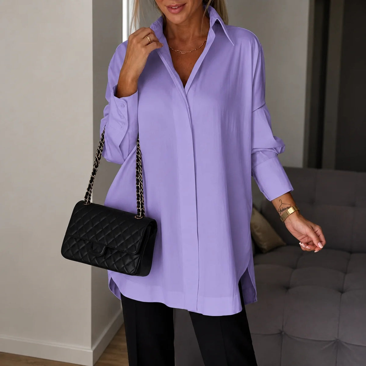 Lauren - Camisa Elegante de Manga Larga