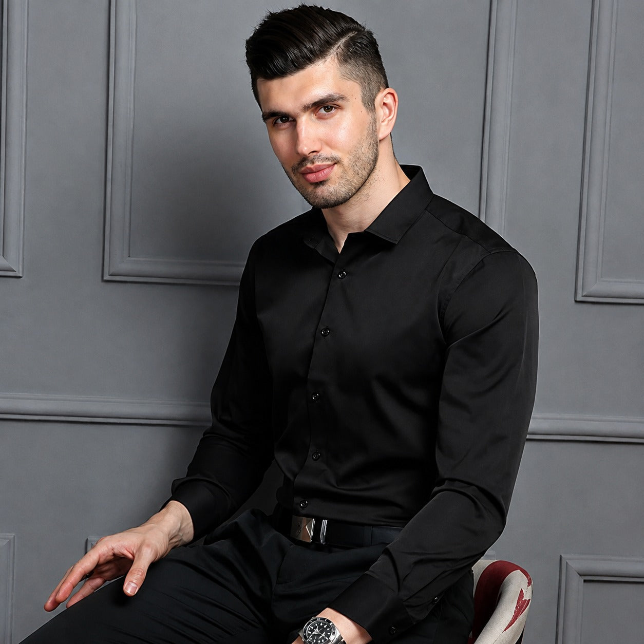 Hugo - Camisa cómoda de hombre de tela elástica