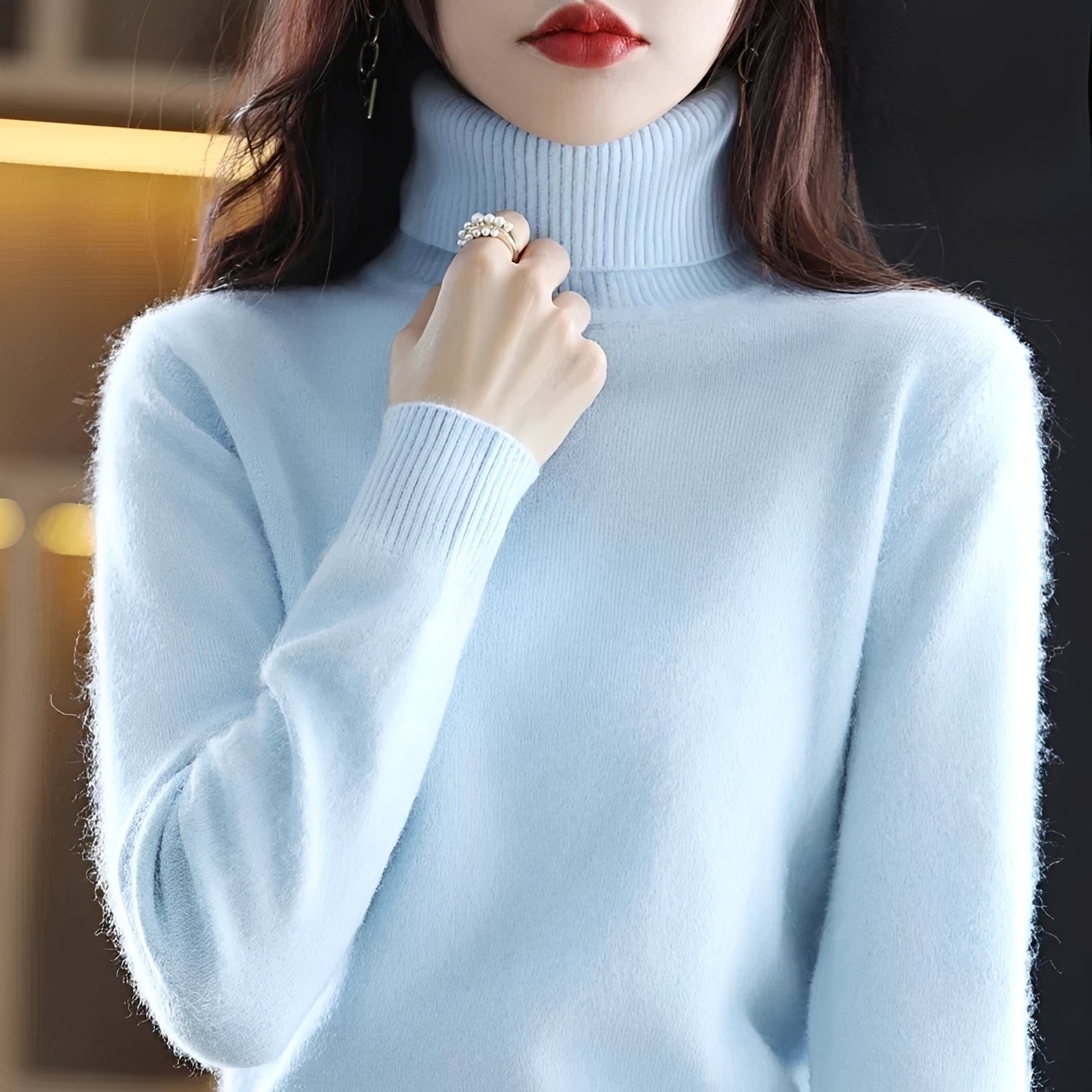 Letizia - Suéter elegante de cuello alto