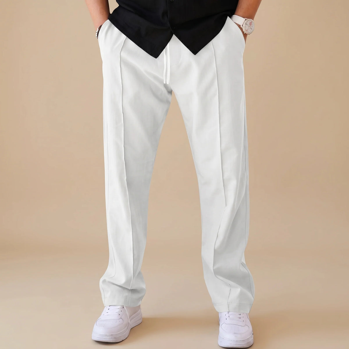 Chandler - Pantalones Jogger Rectos Minimalistas