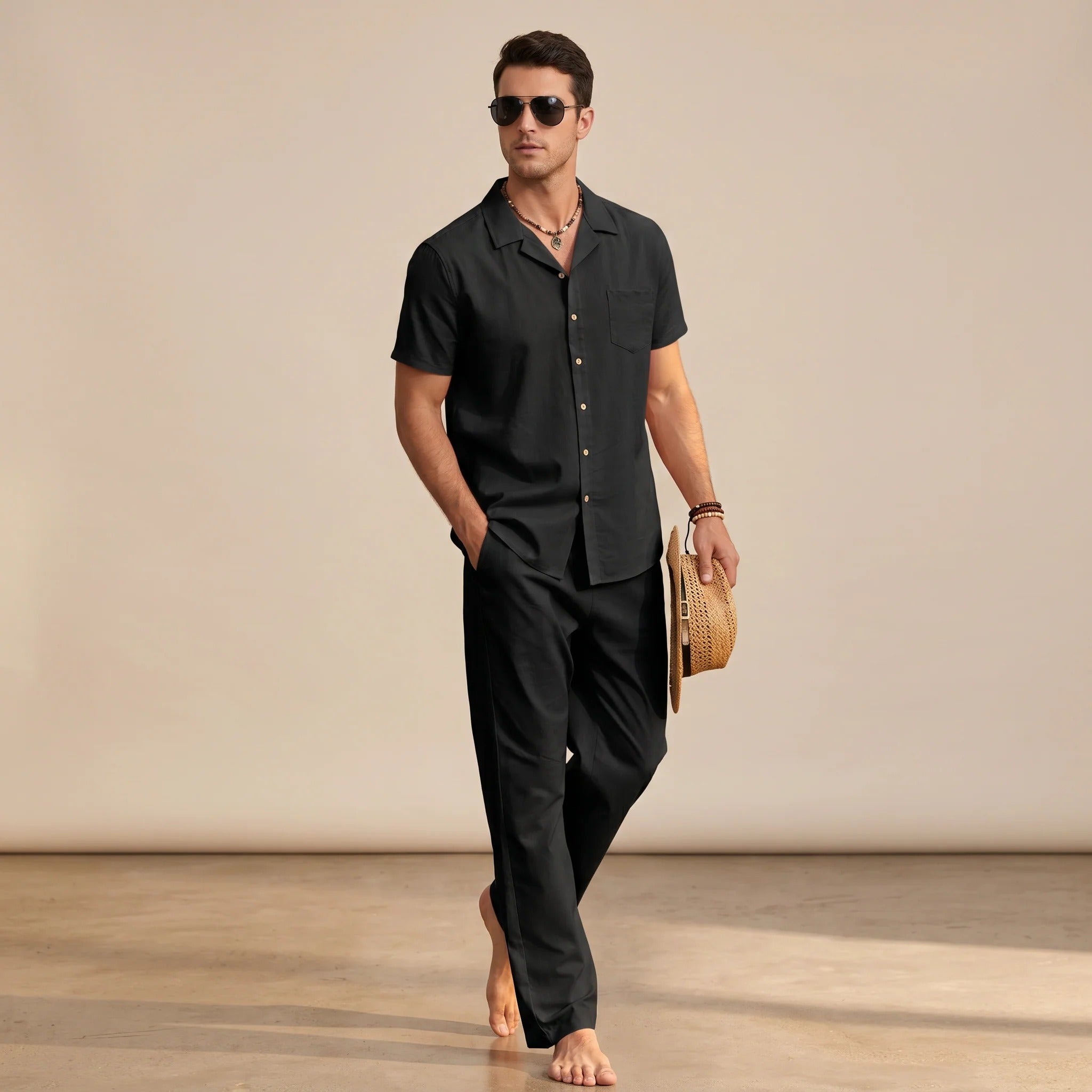 Hampton - Conjunto de Camisa Relajada y Cómoda