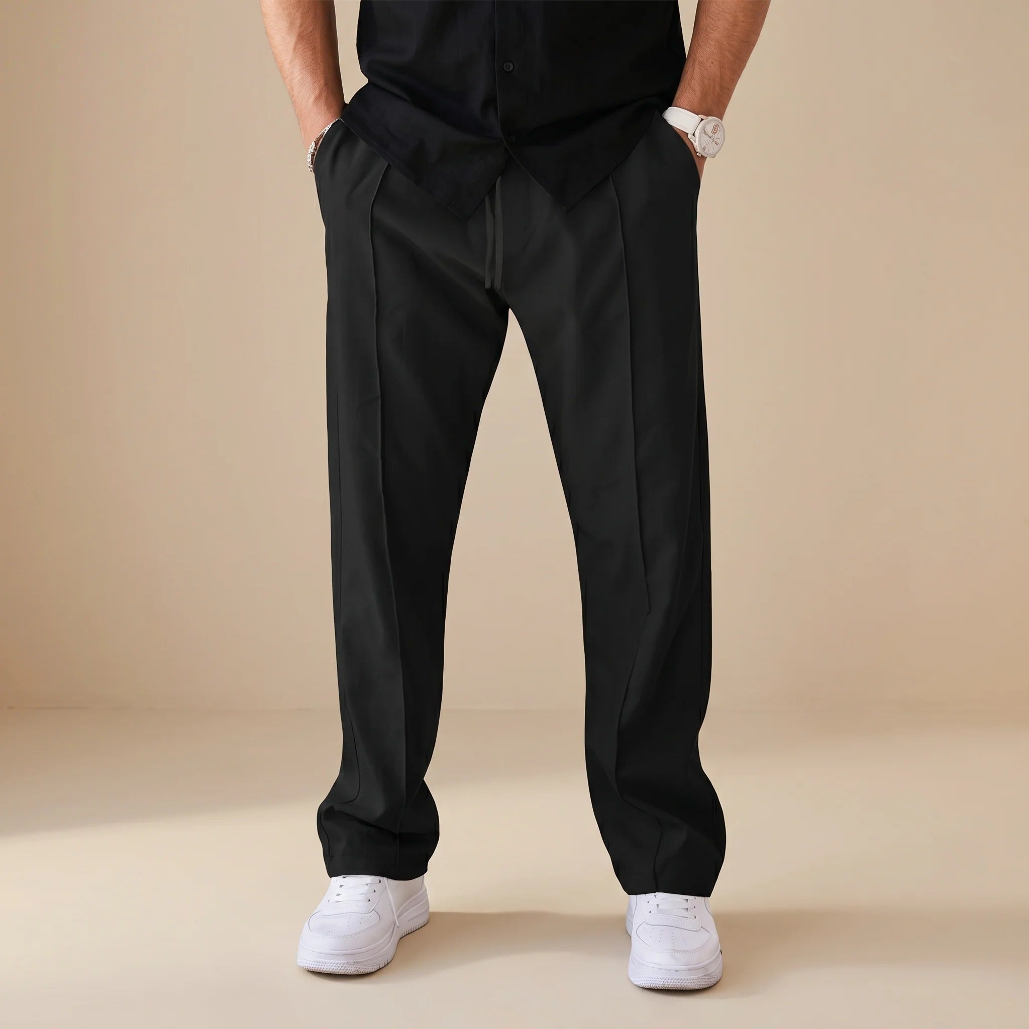 Chandler - Pantalones Jogger Rectos Minimalistas