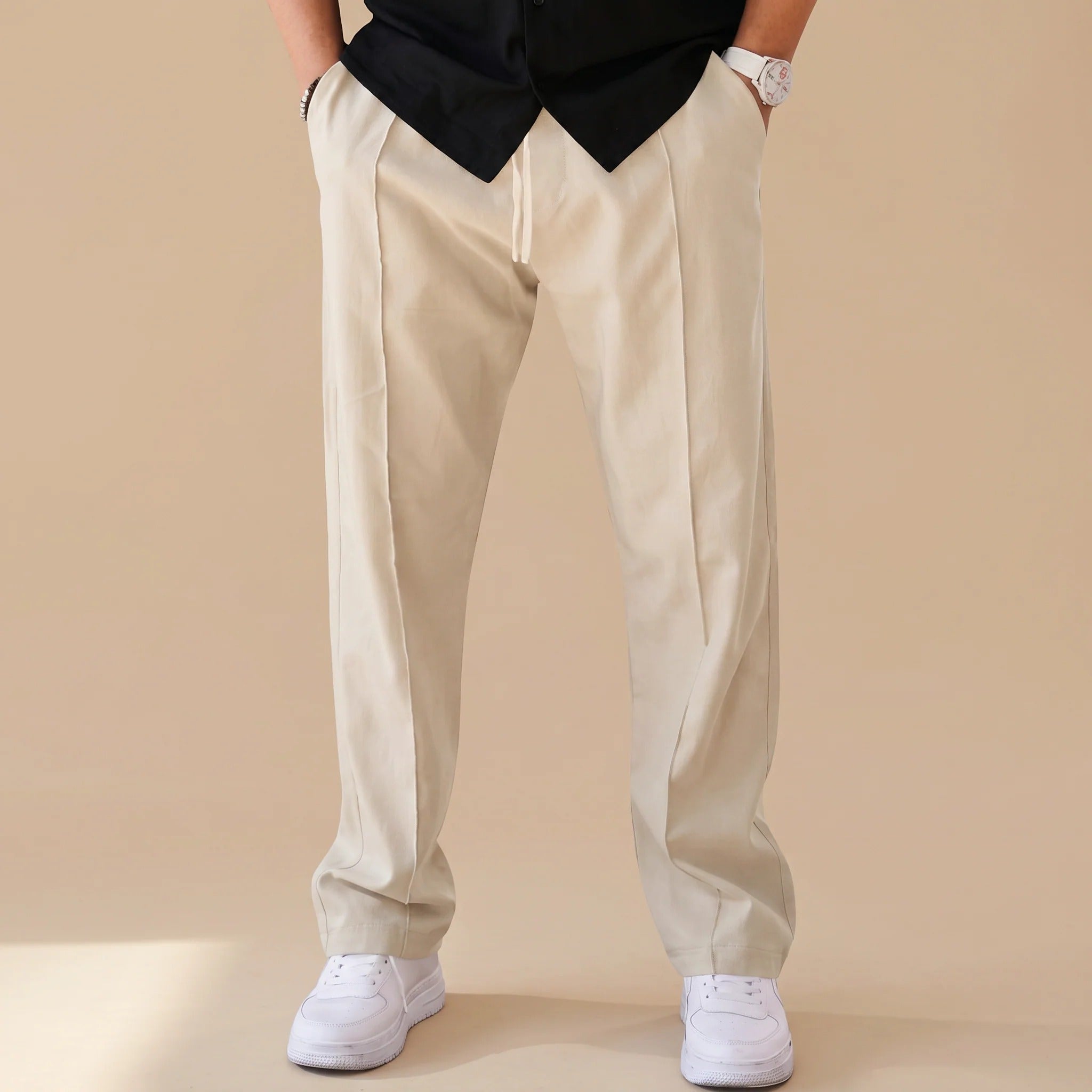 Chandler - Pantalones Jogger Rectos Minimalistas