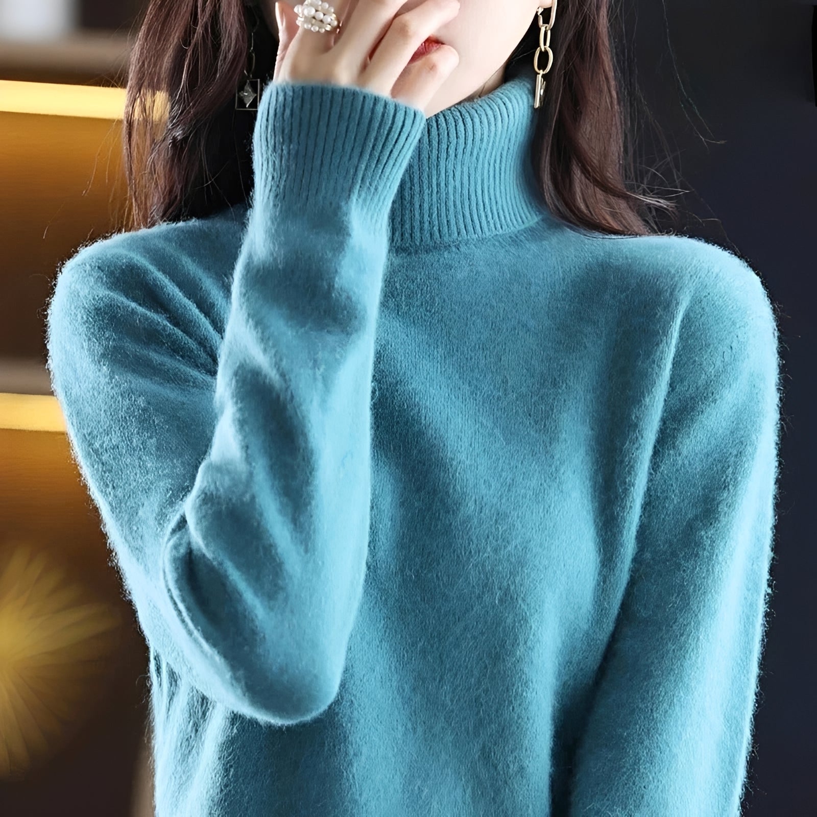 Letizia - Suéter elegante de cuello alto