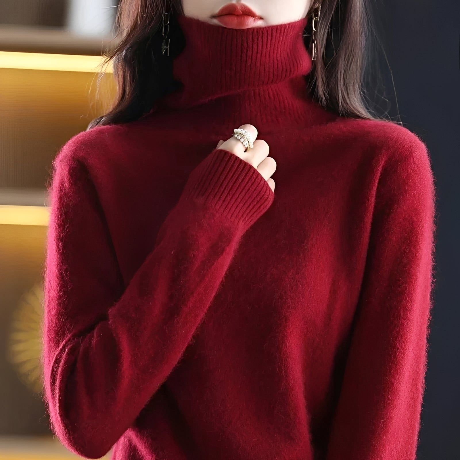 Letizia - Suéter elegante de cuello alto