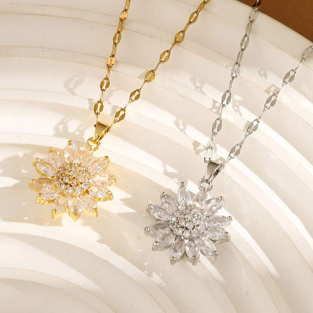 Anaya – Collar de girasoles brillantes con picos