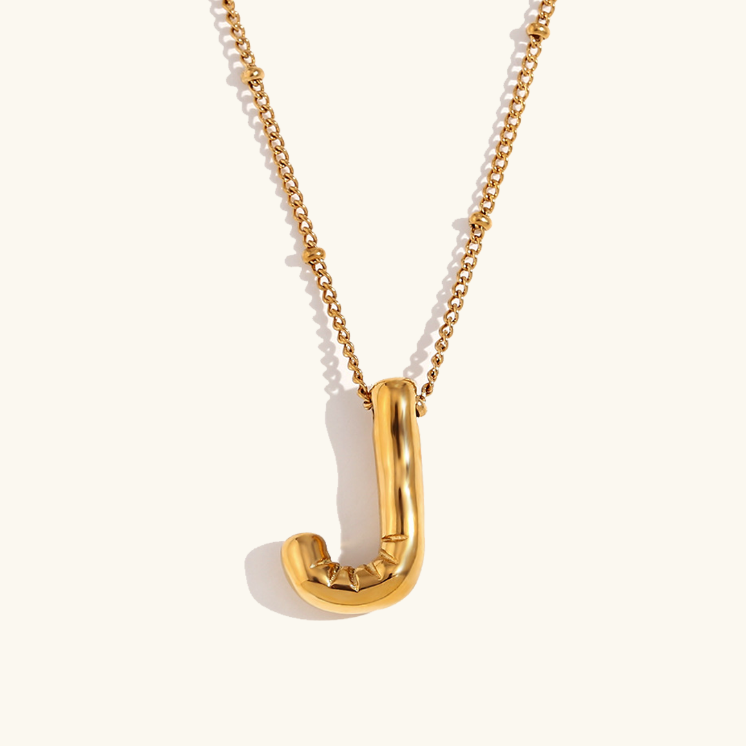 Collar inicial de oro Balloon