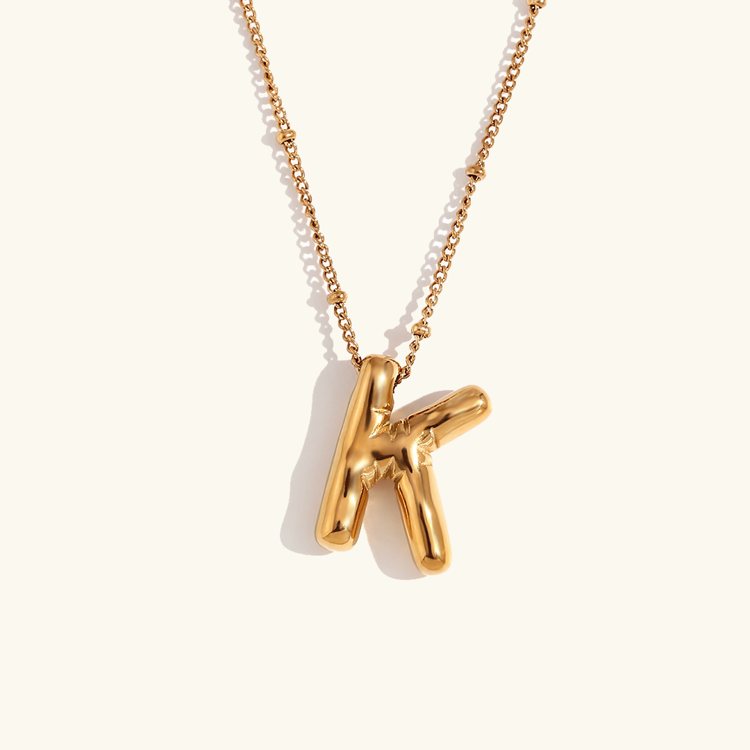 Collar inicial de oro Balloon