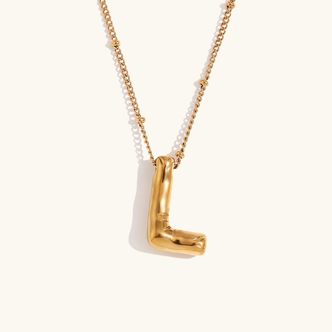 Collar inicial de oro Balloon