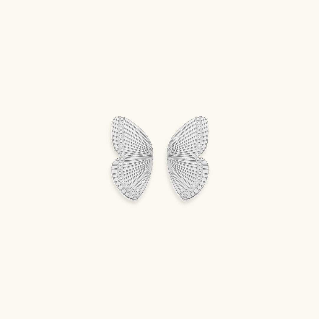 Lila - Pendientes de mariposa dorada