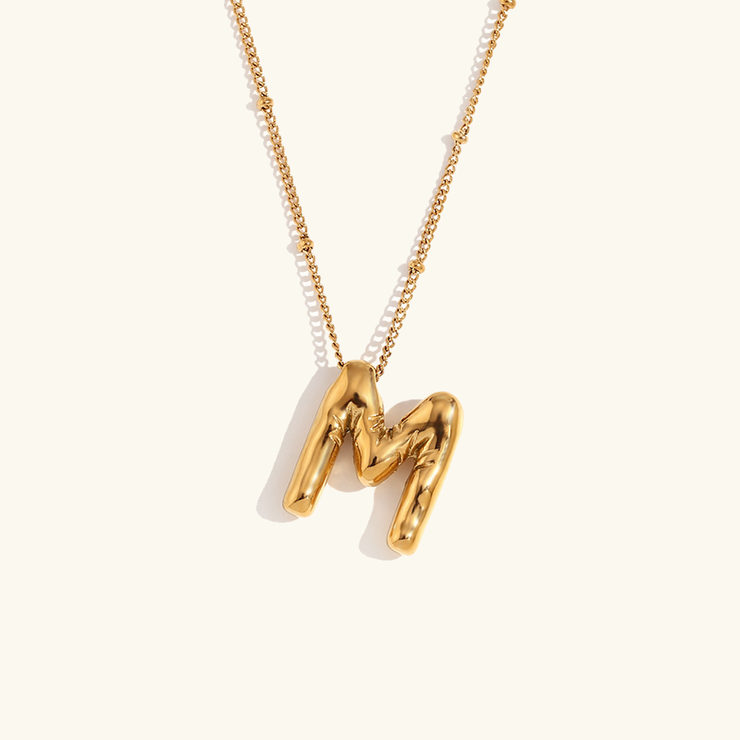 Collar inicial de oro Balloon