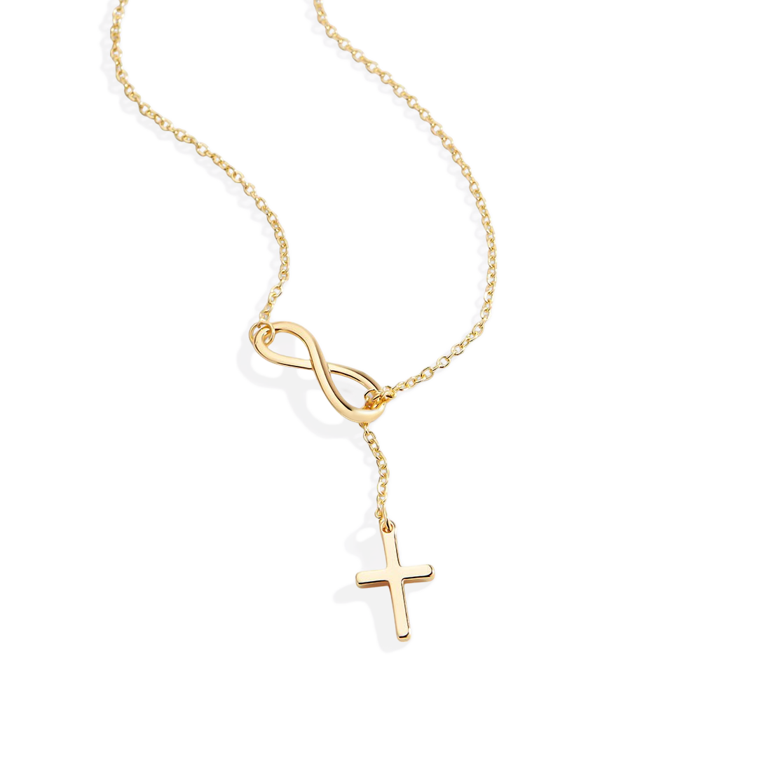 Yuna – Collar con colgante de cruz infinita