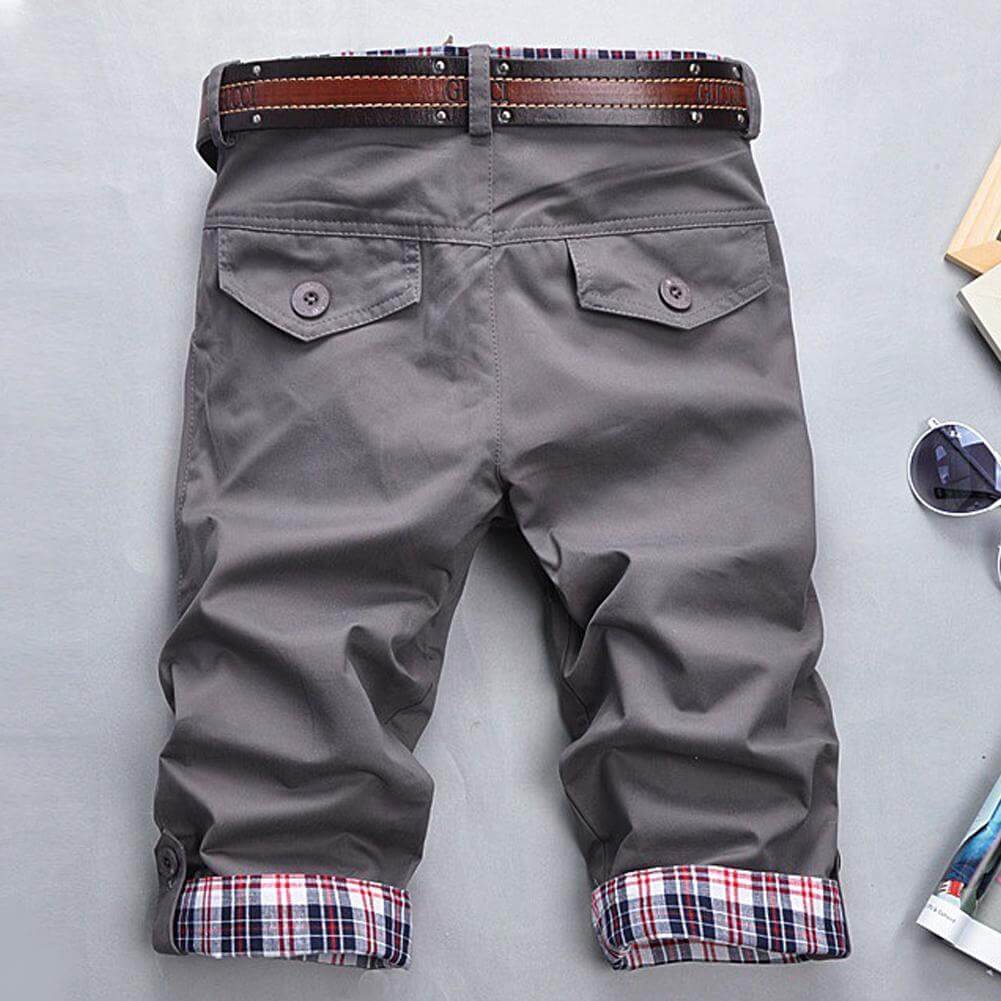 Melvin - Pantalones Cortos Clásicos de Verano con Cuadros