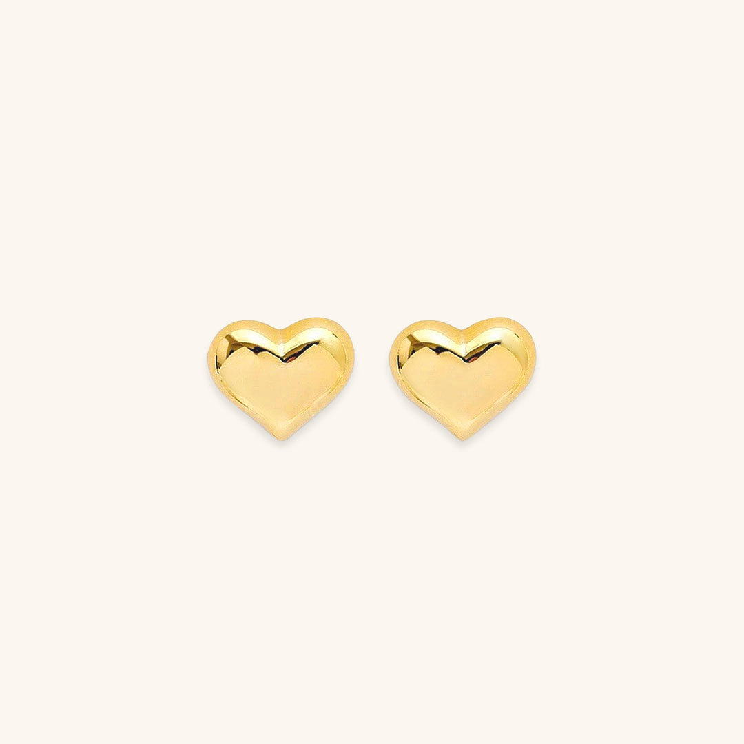 Mila – Pendientes de corazón en oro