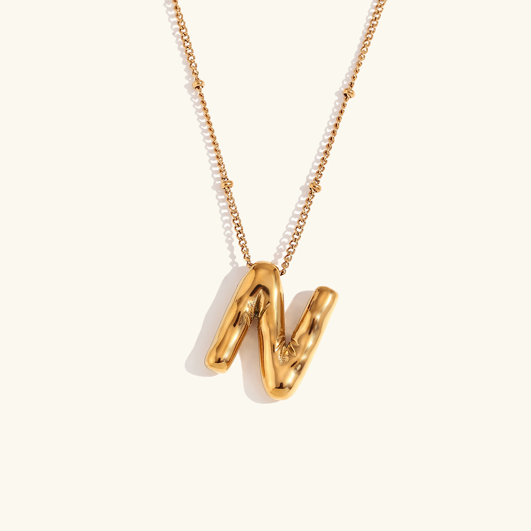 Collar inicial de oro Balloon