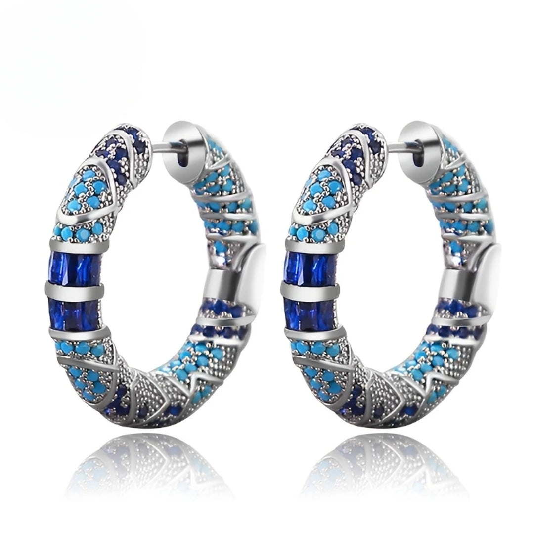 Naelle – Aros de circonio azul