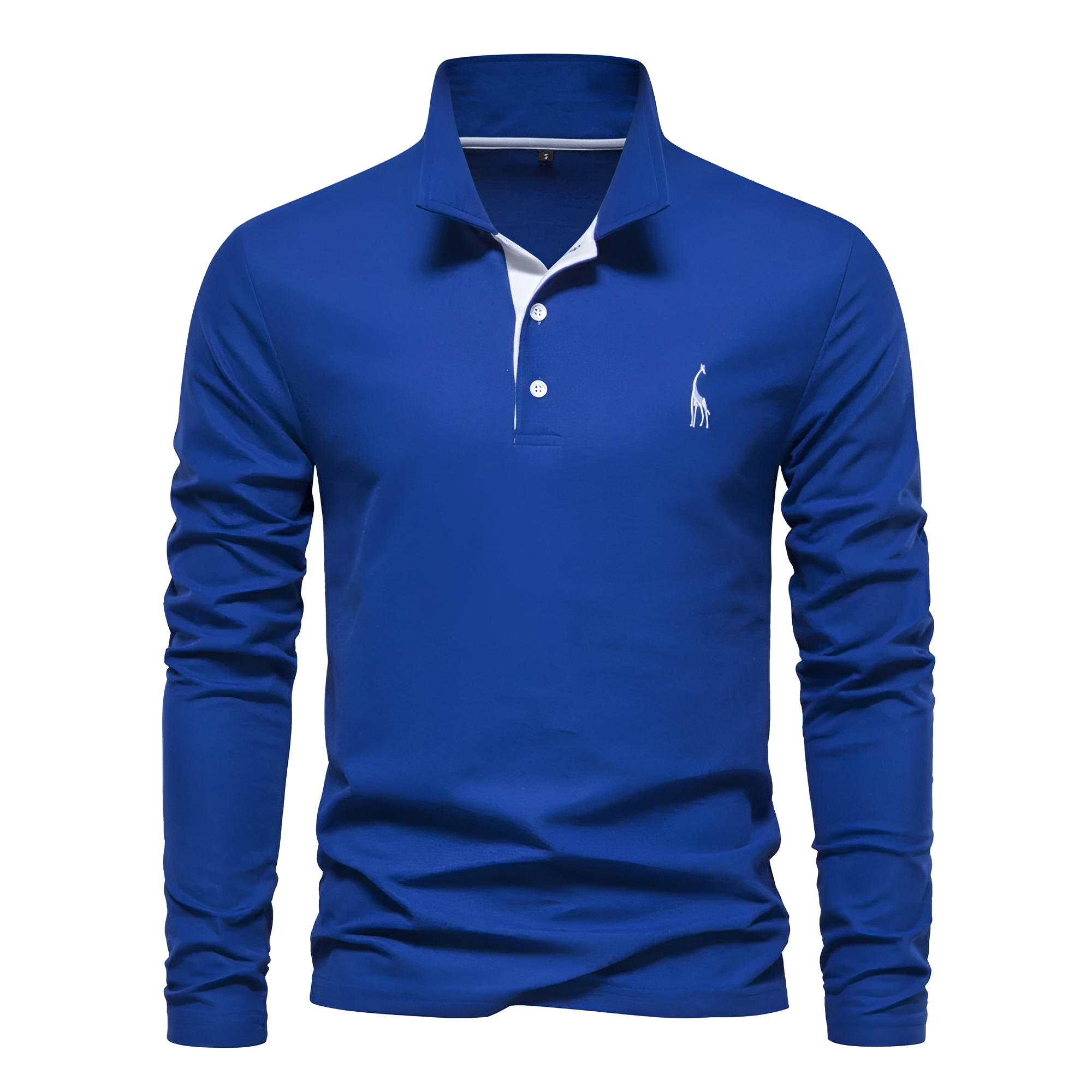 Antoine - Polo casual de manga larga para hombres