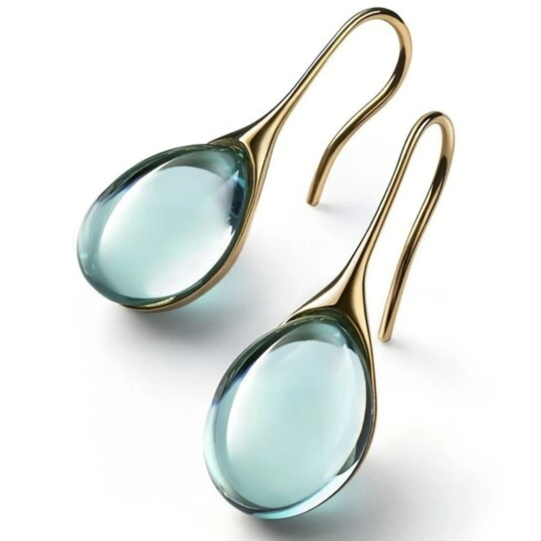 Leila – Pendientes de gota de cristal bicolor