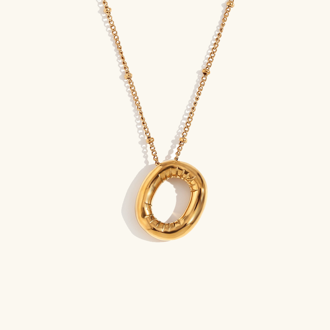 Collar inicial de oro Balloon