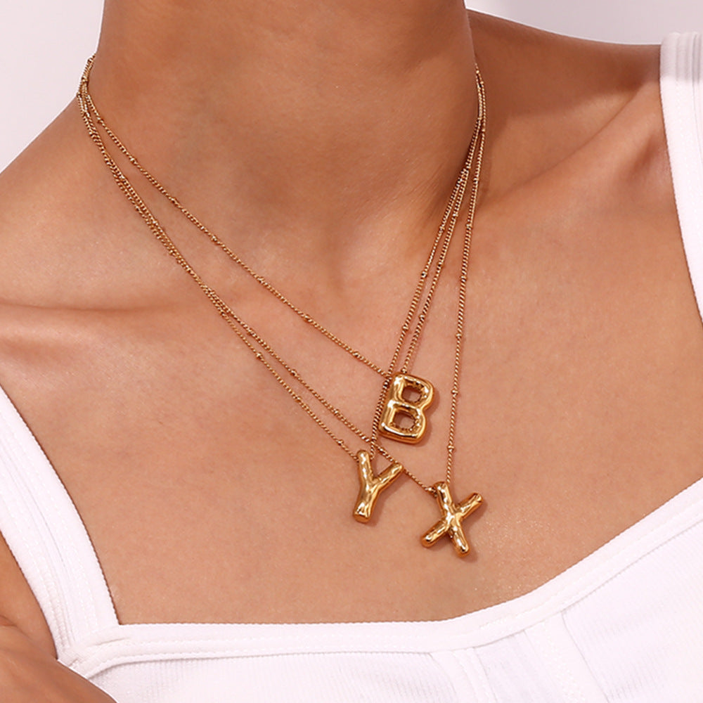 Collar inicial de oro Balloon