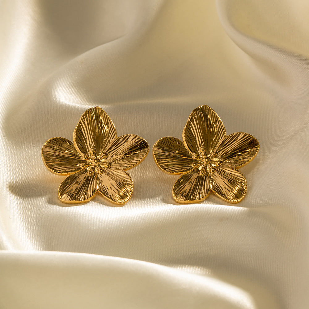 Allysa - Pendientes de flores de oro
