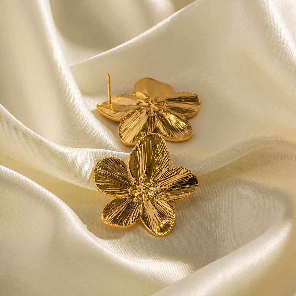 Allysa - Pendientes de flores de oro