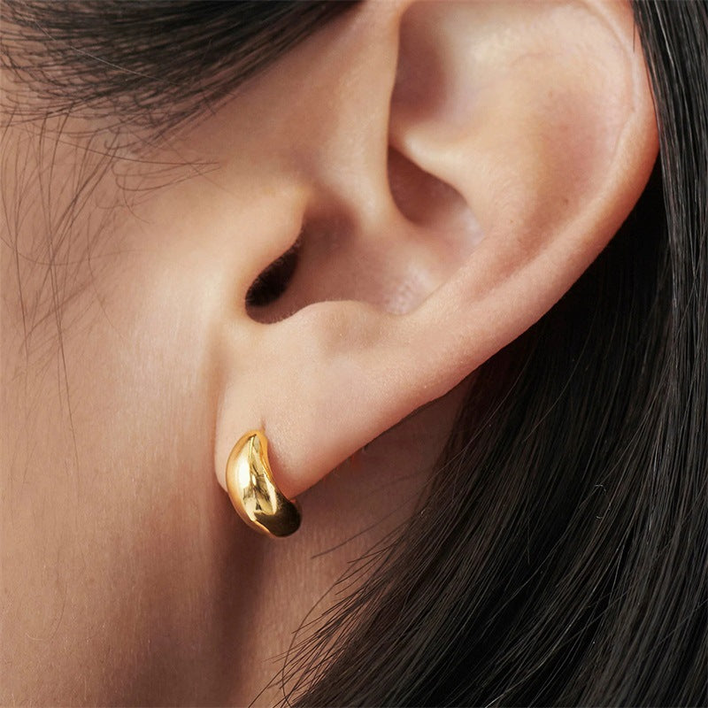 Celeste - Pendientes de gotas de oro