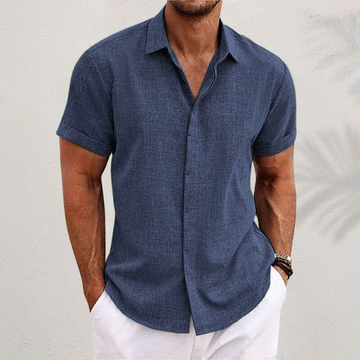 Oberon - Camisa Casual de Manga Corta para Hombre