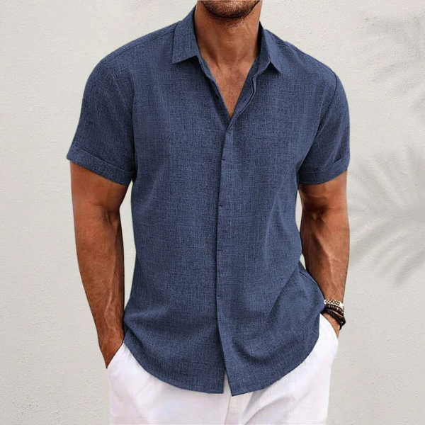 Oberon - Camisa Casual de Manga Corta para Hombre